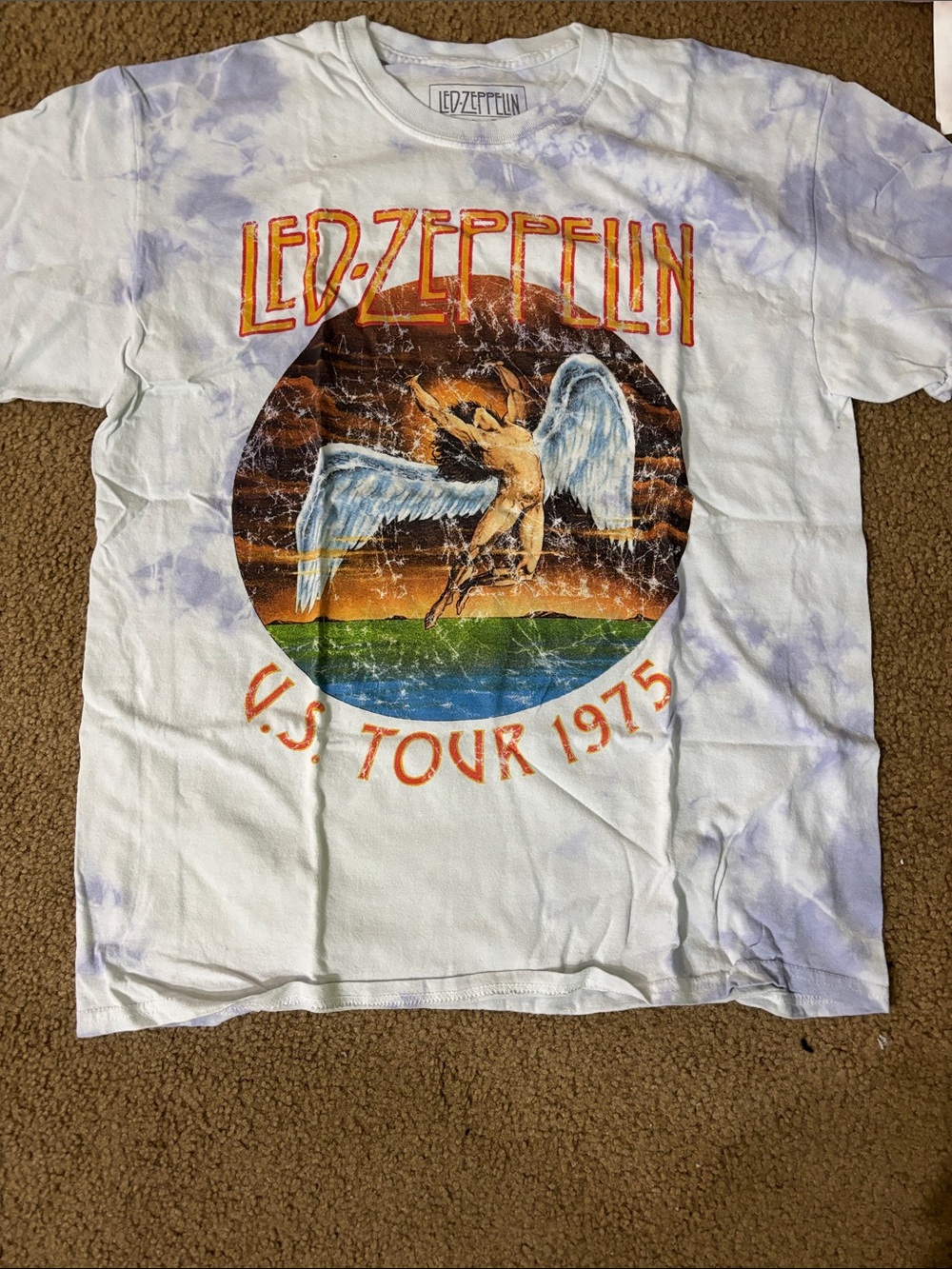 Led Zeppelin Tie-Dye T-Shirt - White & Purple